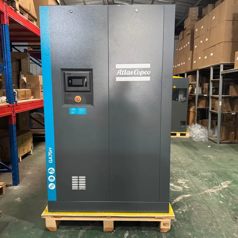 Atlas Copco GA75FF Schraubenkompressor mit Öleinspritzung, 75 kW, 100 PS, integrierter Trockner, Original