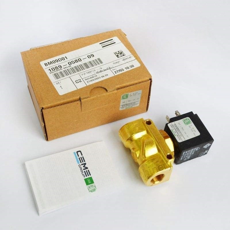 Atlas Copco Wechselrichtermagnetventil GA37VSD Metallmodell 1089058009 für Industriekompressoren