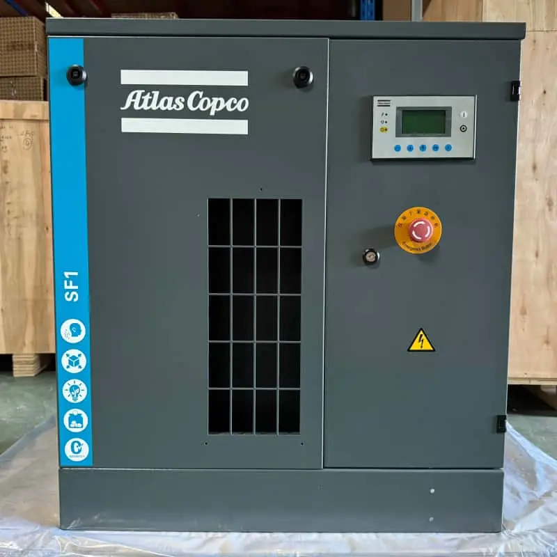Ölfreier Scroll-Luftkompressor SF1 von Atlas Copco, 15 kW, 2 PS, Klasse 0, zertifiziertes Original