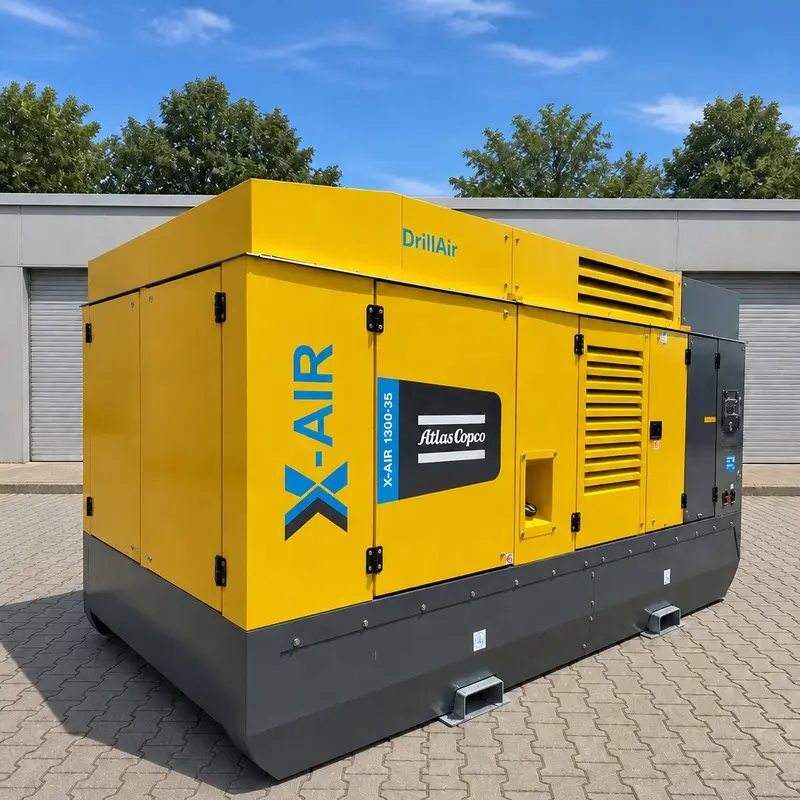 Atlas Copco X-Air 1300 35 Großer mobiler Dieselkompressor 412 kW 35 Bar Bohren Original
